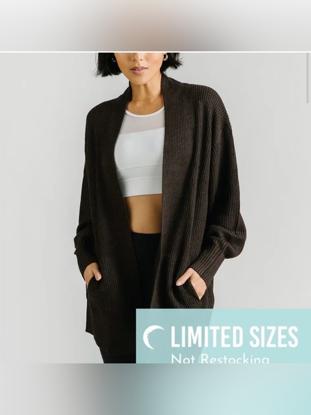 ZYIA Esptesso Normandy Ribbed Cardigan